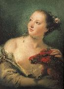 Giovanni Battista Tiepolo There are parrot portrait of young woman oil painting picture wholesale